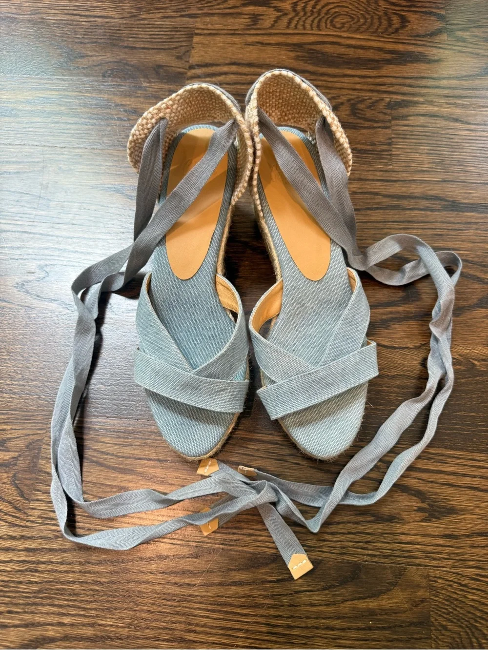 NWOT Castaner Espadrille Denim Wedge Sandal - size 8 - Picture 11 of 12